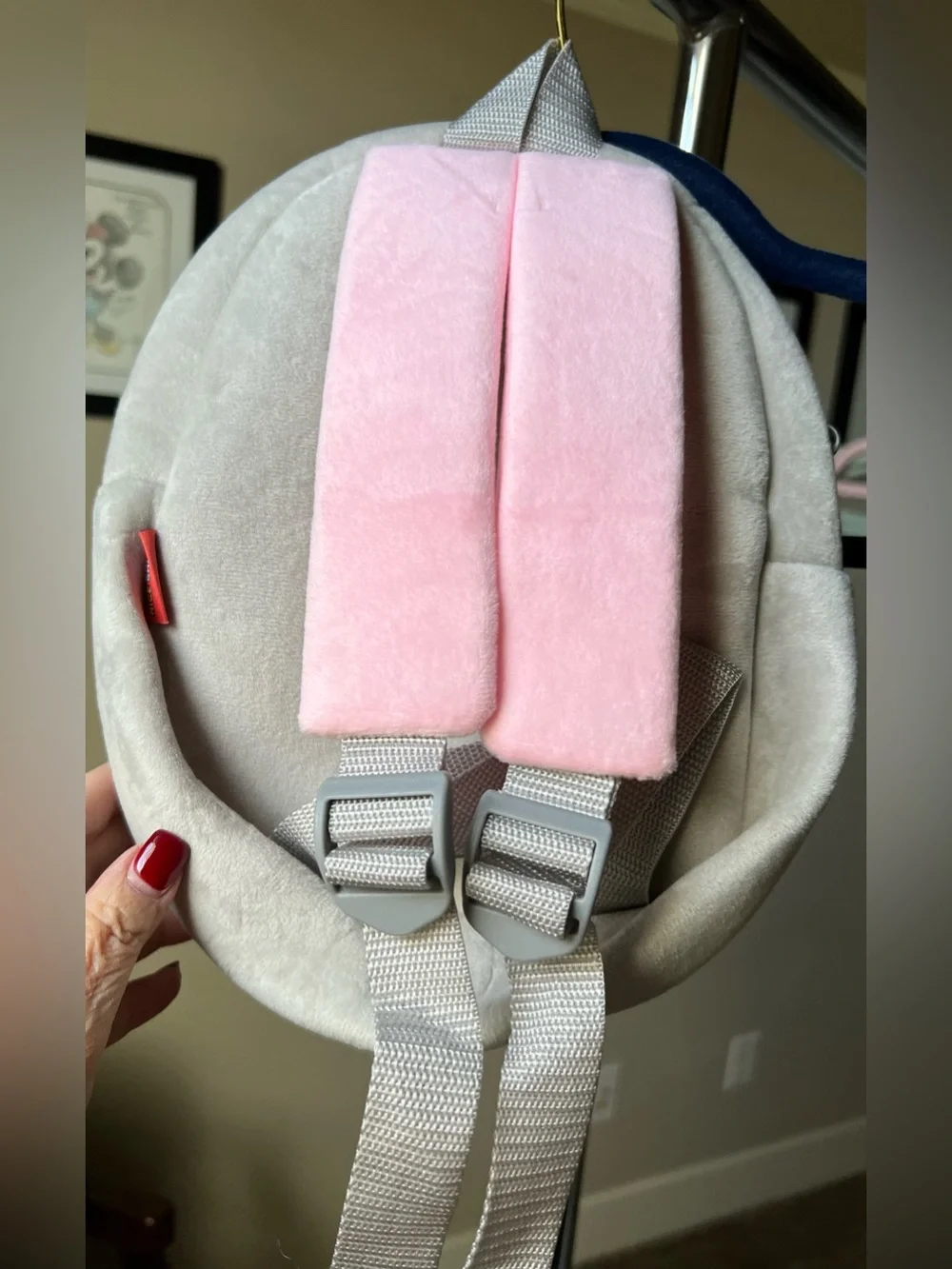 Kakoo New Cute Gray & Pink Elephant Plush Toddler Backpack